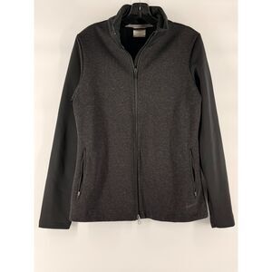 Nike Golf Jacket‎ Black Quilted 1899 Dual Zip Golf Logo Dri-FIT Med 1899 Pockets